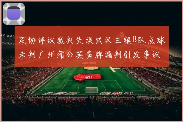 足协评议裁判失误武汉三镇B队点球未判广州蒲公英黄牌漏判引发争议